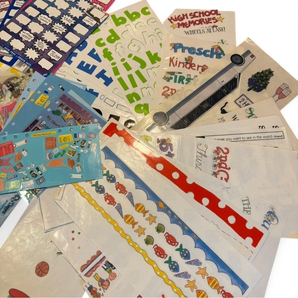 VTG Mix Lot of Scrapbooking Stickers Me & My Big Ideas Sue Dreamer Stickopotamus